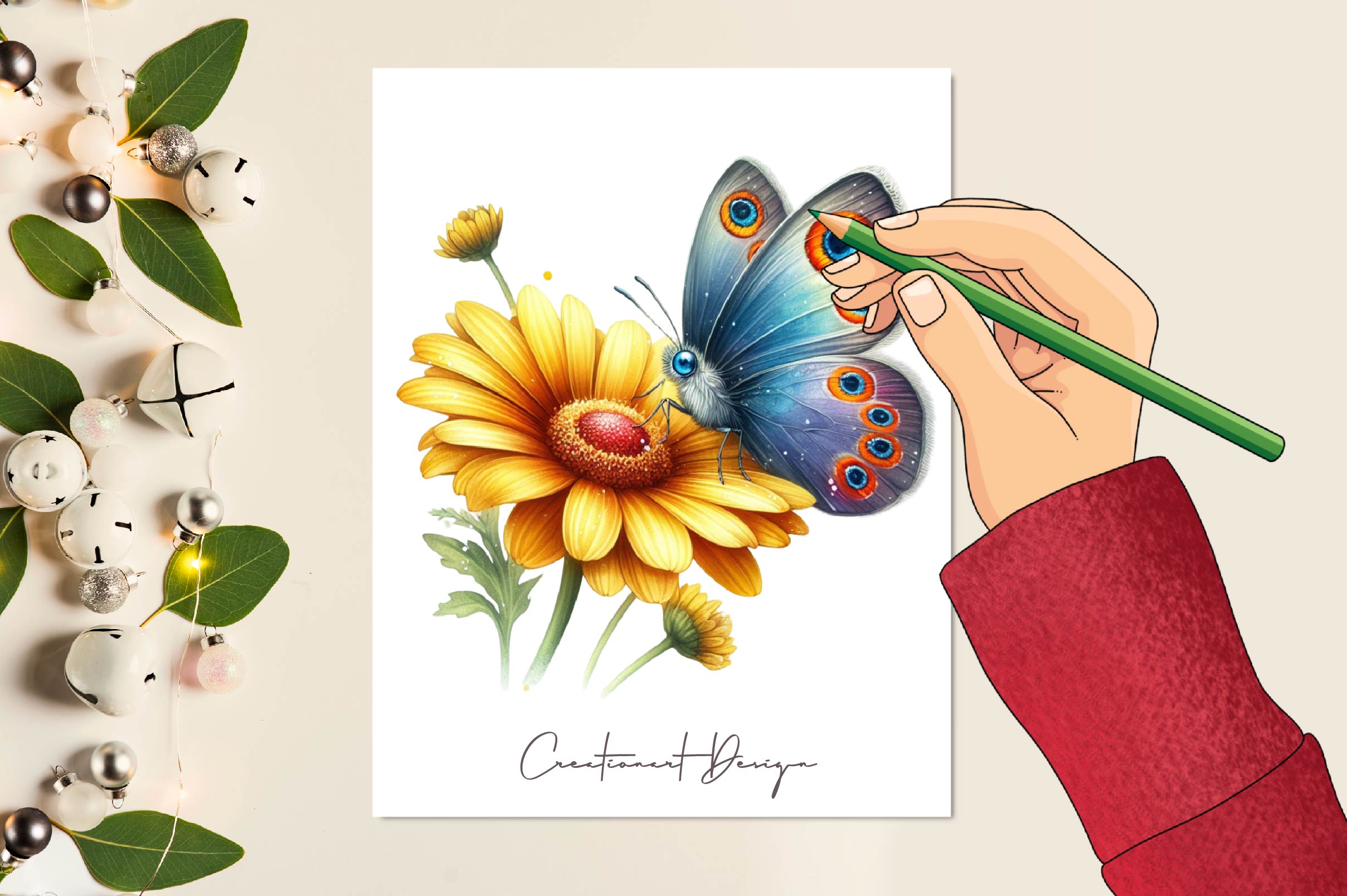 Flowers Butterfly Clipart Bundle