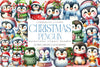 Winter Penguin Christmas Clipart Bundle