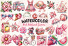 Pink Patchwork Summer Clipart Bundle