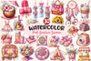 Bohemian Pink Gingham Summer Clipart Bundle 2