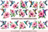 Floral Hummingbirds Clipart