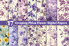 Purple Toile Creeping Phlox Flower Digital Papers
