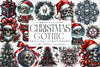 Gothic Christmas Clip Art: Spooky Skull & Raven Graphics Bundle