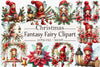 Fantasy Christmas Fairy Clipart Bundle