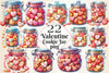 Valentine Romantic Cookie Jar Clipart Bundle