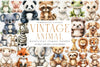 Vintage Animal Plush Toys Clipart Bundle