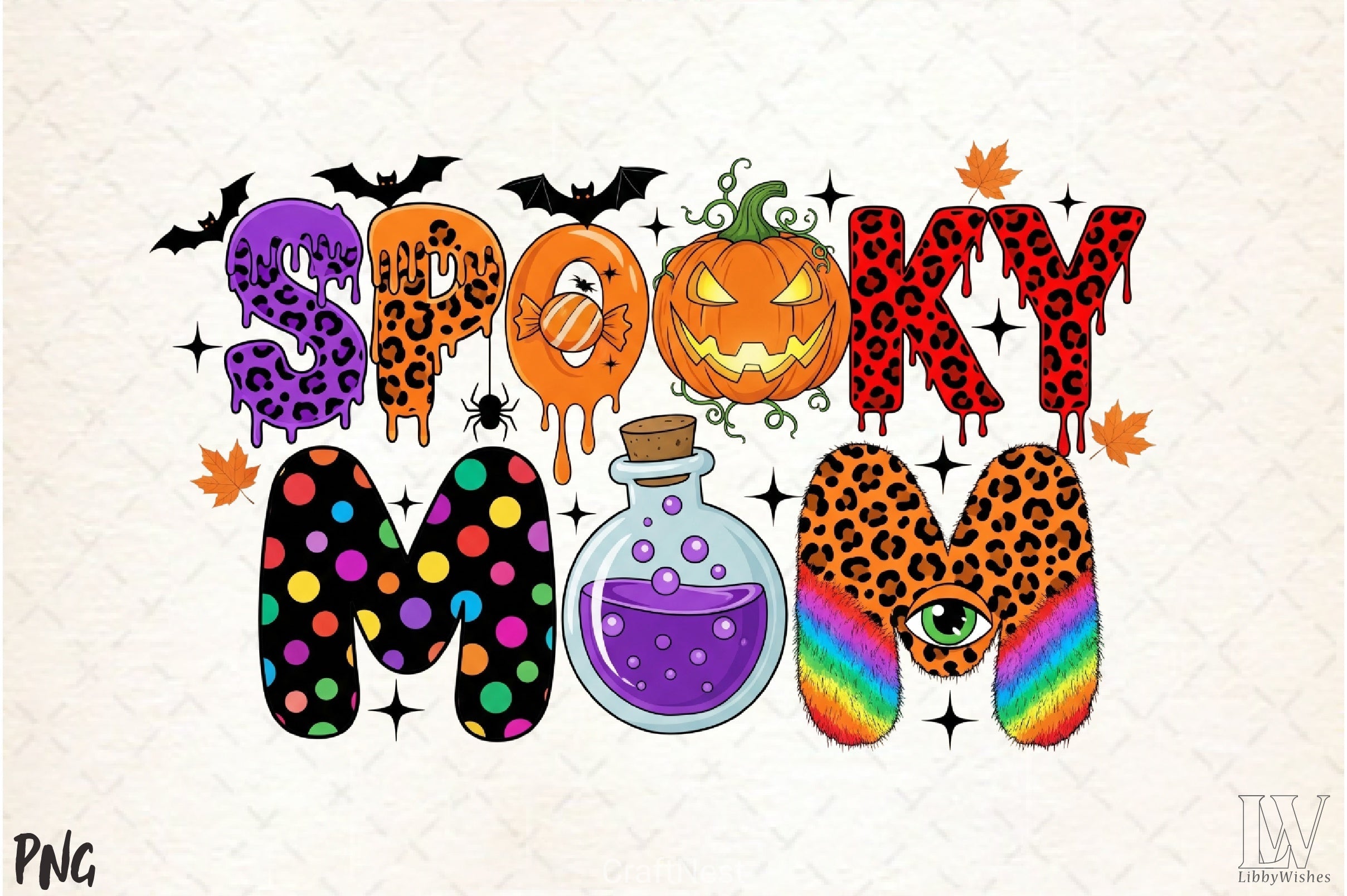 Spooky Mom Halloween Clipart Bundle - CraftNest - Digital Crafting and Art