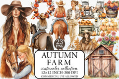 Autumn Farm Clipart Bundle - CraftNest - Digital Crafting and Art
