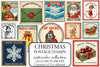 Vintage Christmas Stamps Clipart Bundle