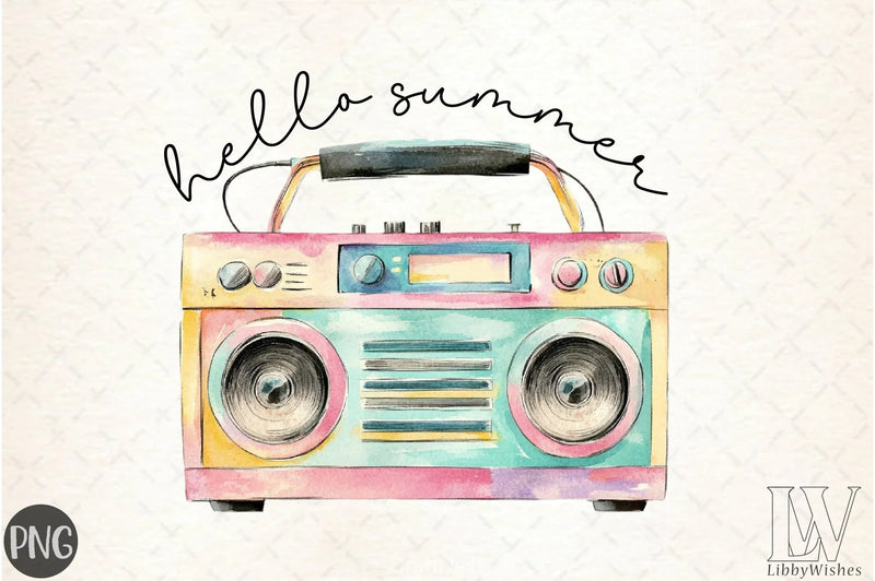 Summer Radio Clipart Bundle - CraftNest - Digital Crafting and Art