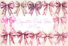 Coquette Pink Bow Graphics Clipart Bundle