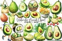 Avocado Clipart Bundle 2 - CraftNest - Digital Crafting and Art
