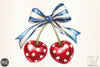 4th of July Cherry Bow Clipart Bundle