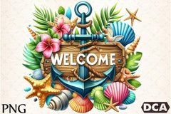 Starfish Welcome Sign Clipart Bundle - CraftNest - Digital Crafting and Art