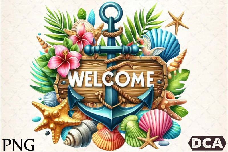 Starfish Welcome Sign Clipart Bundle - CraftNest - Digital Crafting and Art