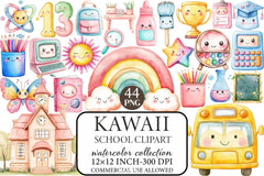 Kawaii School Clipart Bundle 7 - CraftNest - Digital Crafting and Art