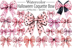 Halloween Coquette Bow Clipart Bundle 2 - CraftNest - Digital Crafting and Art