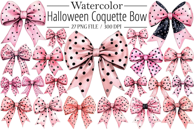 Halloween Coquette Bow Clipart Bundle 2 - CraftNest - Digital Crafting and Art