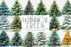 Whimsical Christmas Tree Clipart Bundle