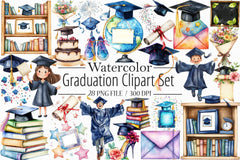 Graduation Set Clipart Bundle - CraftNest - Digital Crafting and Art
