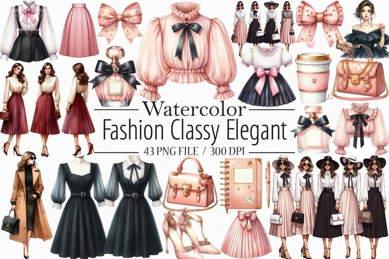 Fashion Classy Woman Clipart Bundle - CraftNest - Digital Crafting and Art