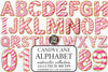 Candy Cane Alphabet Clipart Bundle