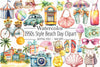 1950s Beach Day Clipart Bundle