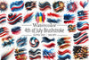 4th of July Brushstroke Clipart Bundle