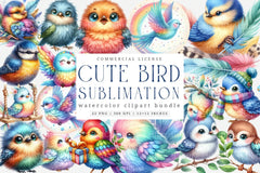 Cute Bird Clipart Bundle - CraftNest - Digital Crafting and Art