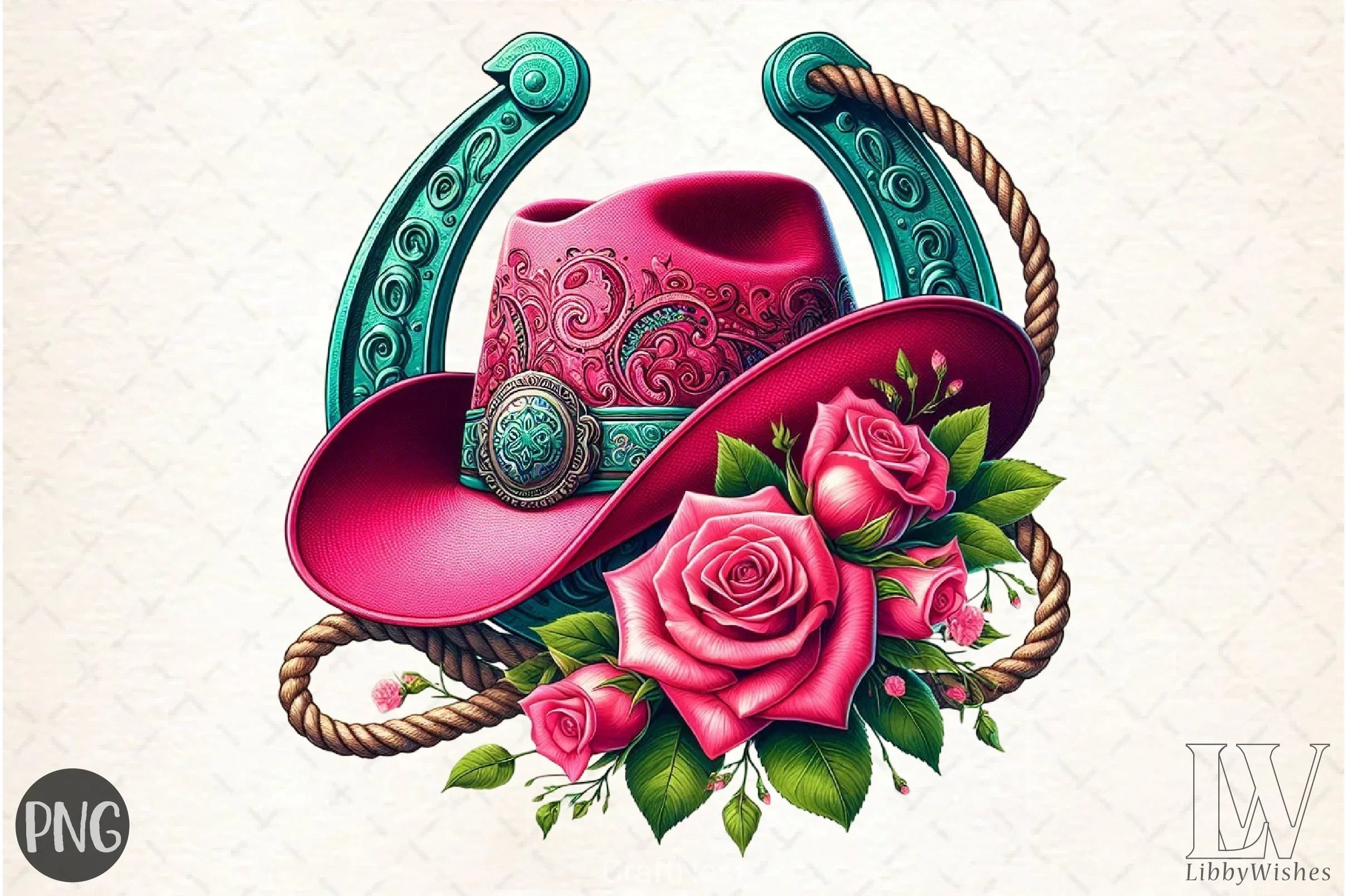 Cowgirl Hat & Roses Clipart Bundle - CraftNest - Digital Crafting and Art