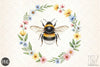 Whimsical Honey Bee Floral Clipart Bundle