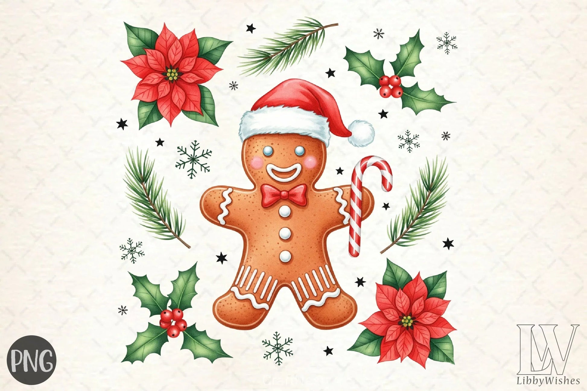 Retro Gingerbread Cookie Clipart Bundle - CraftNest - Digital Crafting and Art
