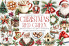 Rustic Red Green Christmas Winter Clipart Bundle