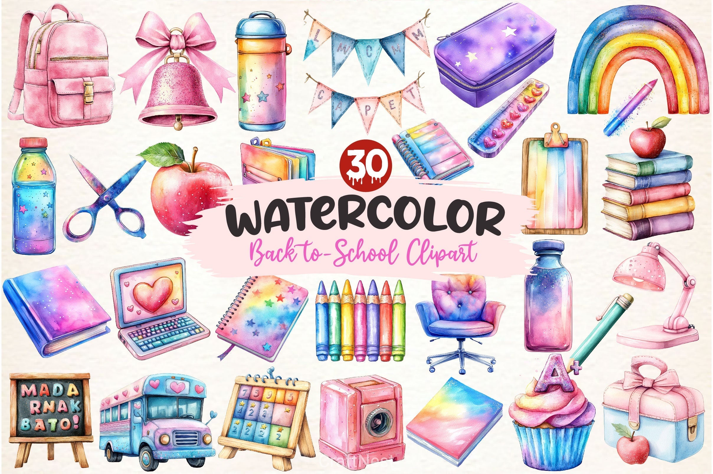 Back To School Clipart Bundle 3