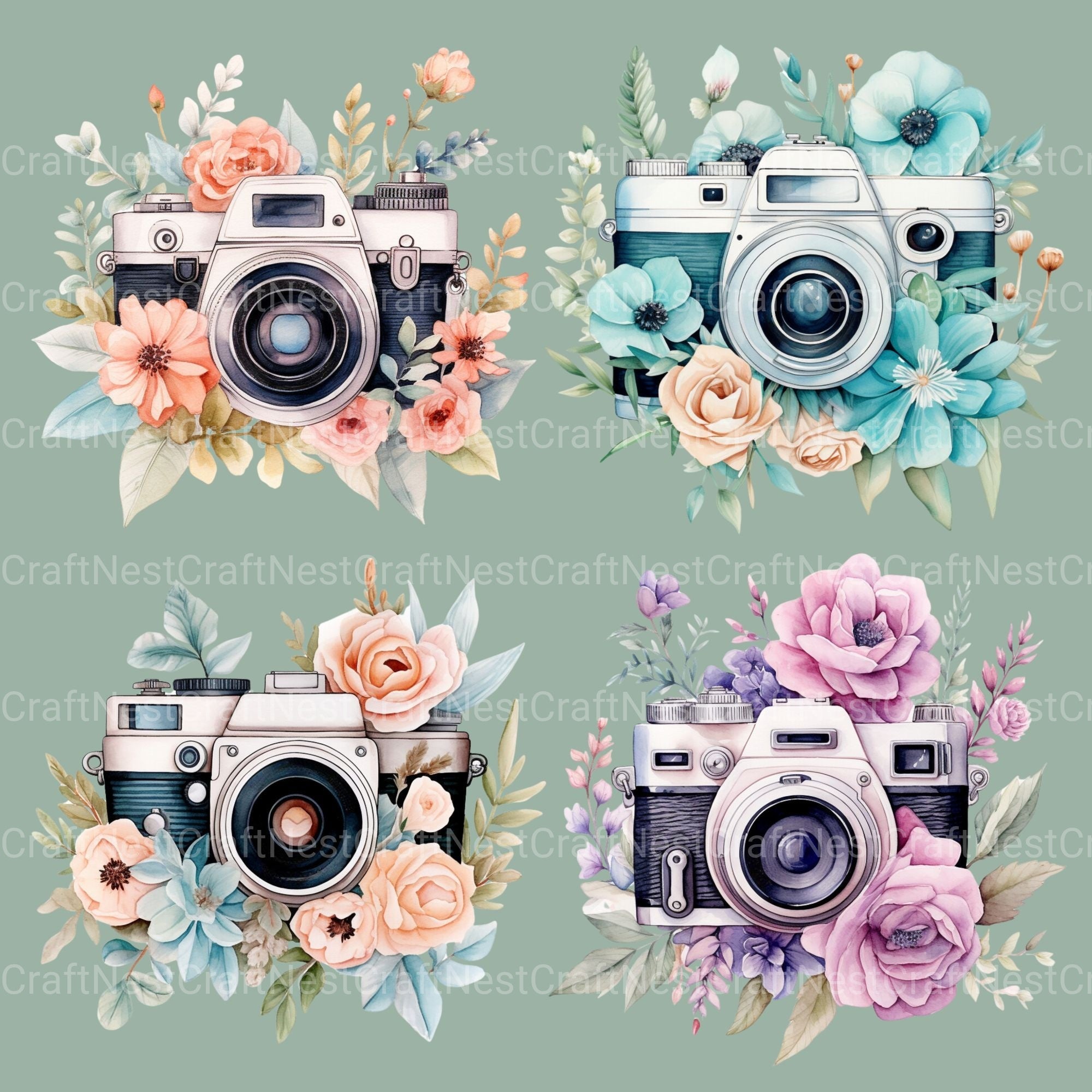 Cameras Clipart Bundle