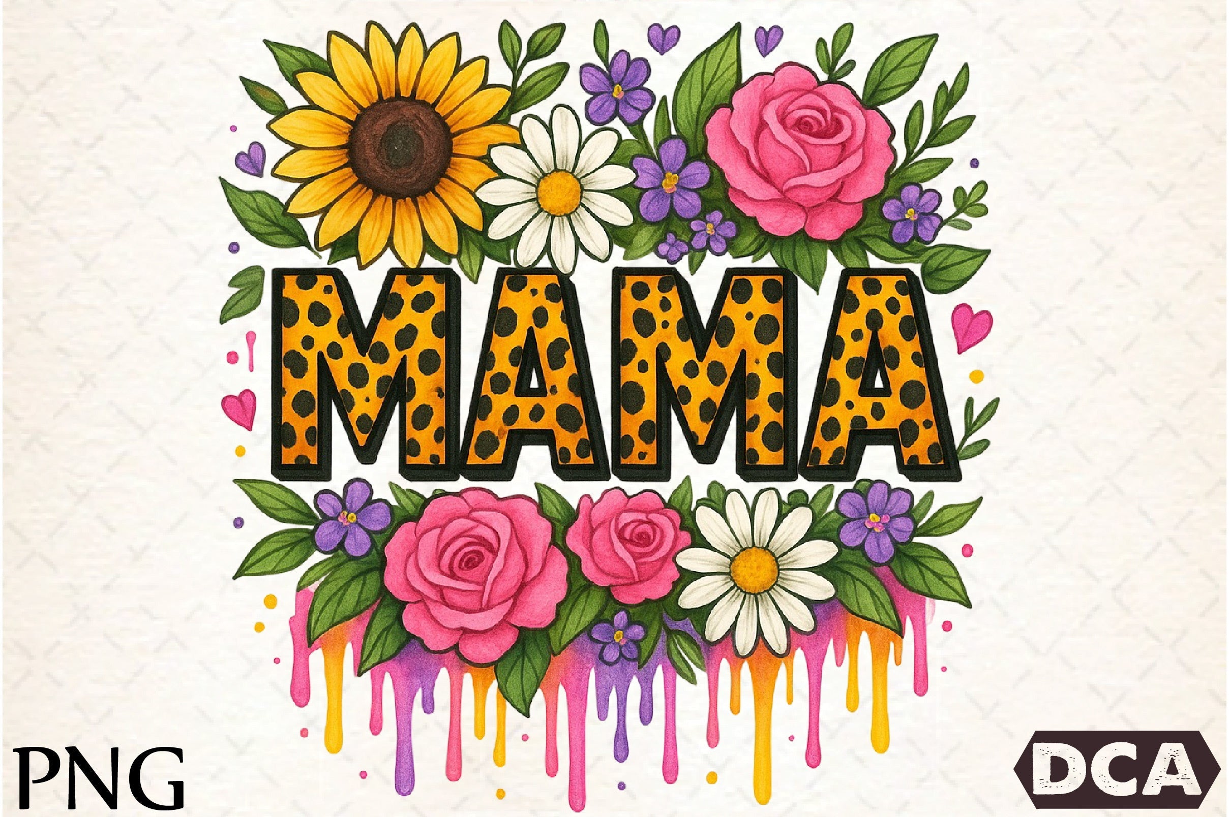 Floral Mama Mom Design Clipart Bundle