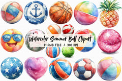 Summer Ball Clipart Bundle 2 - CraftNest - Digital Crafting and Art