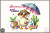 Funny Duck Summer Vibes Clipart Bundle
