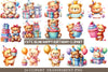 Cute Bear Happy Birthday Clipart