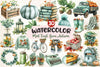 Mint Fresh Green Autumn Clipart Bundle 2
