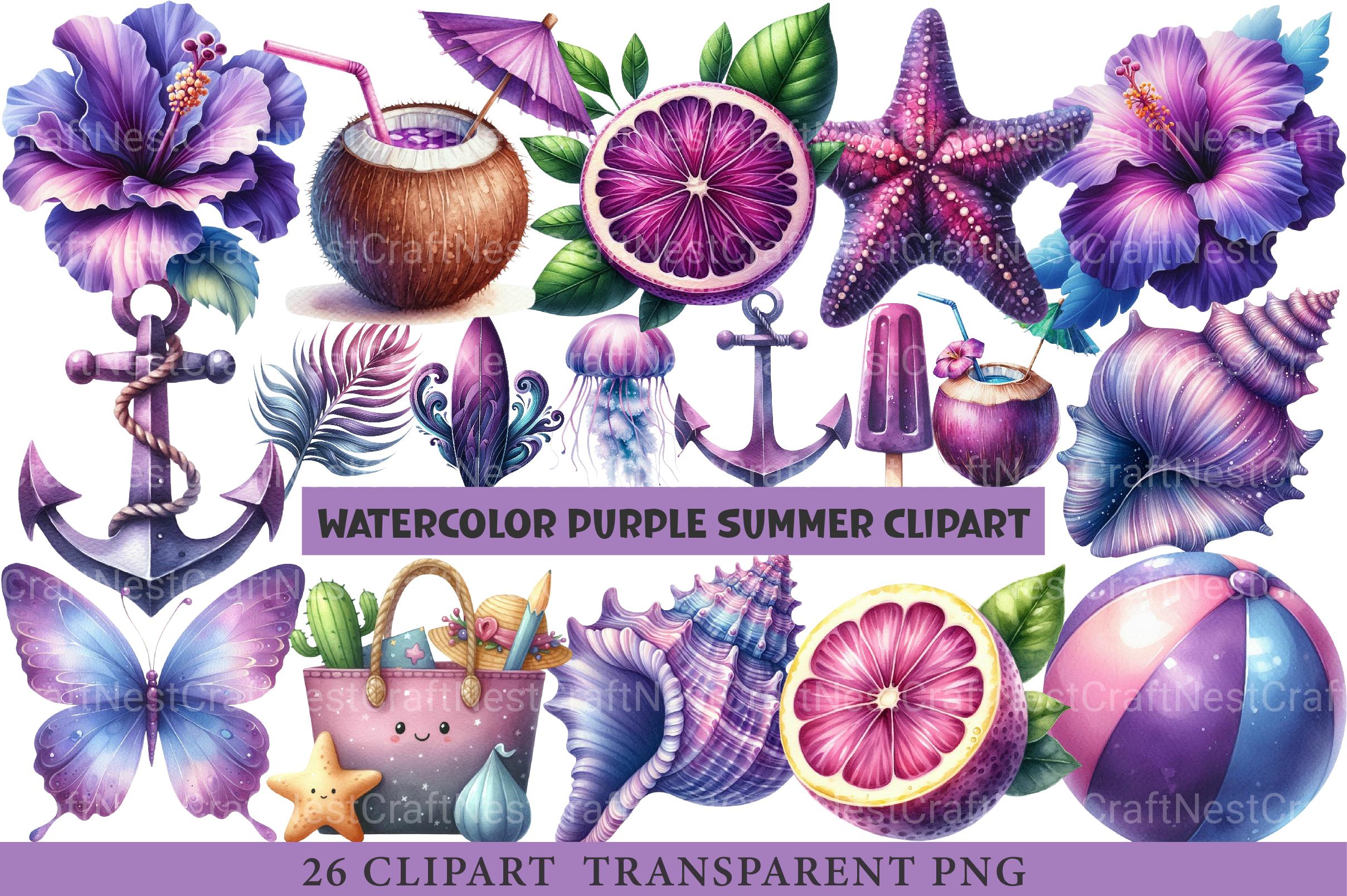 Purple Summer Clipart