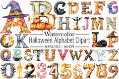 Halloween Alphabet Clipart Bundle 2 - CraftNest - Digital Crafting and Art