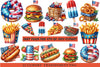 Fast Food for 4th of July Clipart Bundle