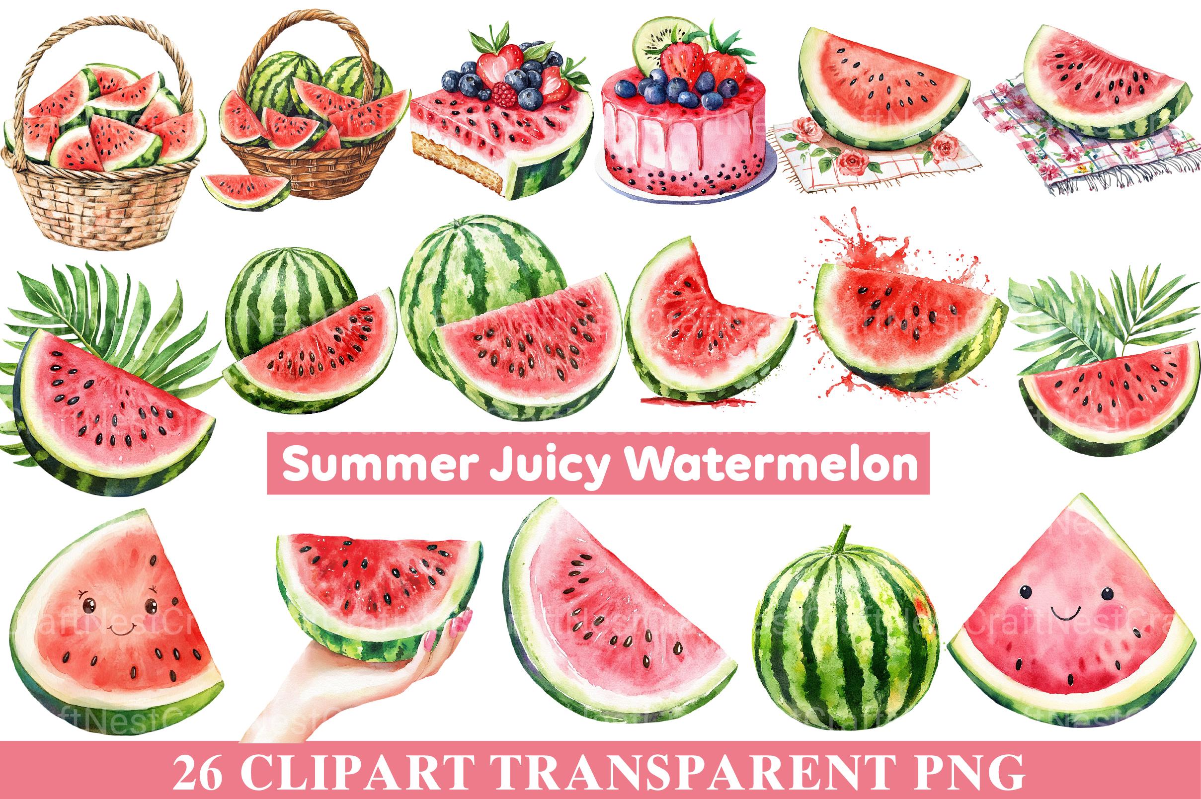 Summer Juicy Watermelon Clipart
