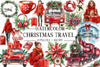 Christmas Travel Watercolor Clipart Bundle
