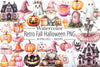 Retro Fall Halloween Clipart Bundle