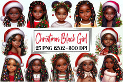 Christmas Black Girl Clipart Bundle 3 - CraftNest - Digital Crafting and Art