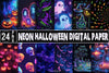 Neon Halloween Digital Paper