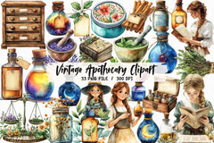 Vintage Apothecary Clipart Bundle 2 - CraftNest - Digital Crafting and Art