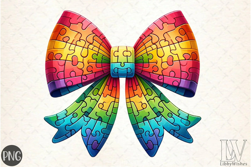 Autism Awareness Bow Clipart Bundle - CraftNest - Digital Crafting and Art